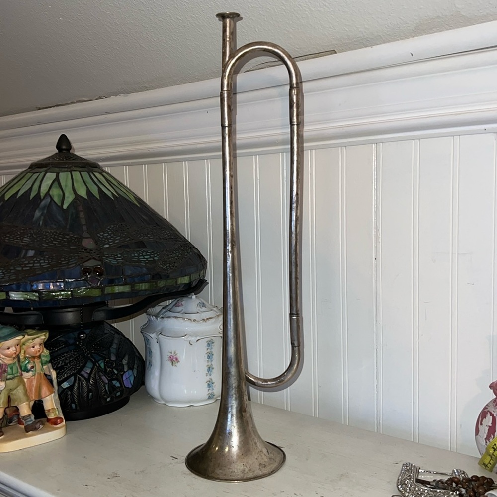 Silver 925 Trumpet decoration 20.5” tall